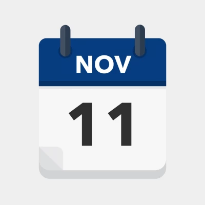 Calendar icon showing 11th November