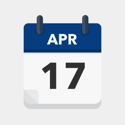 Calendar icon showing 17th April